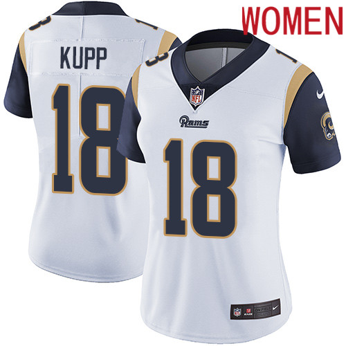 2019 Women Los Angeles Rams 18 Kupp white Nike Vapor Untouchable Limited NFL Jersey